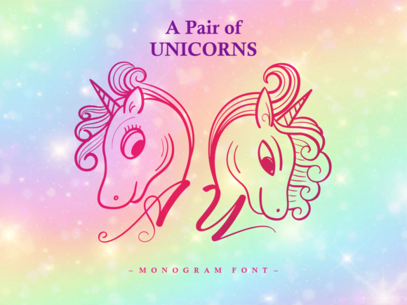 A Pair of Unicorns Typeface for Small Business Branding