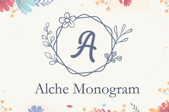 Alche Monogram: A Dainty Decorative Font for Digital Branding