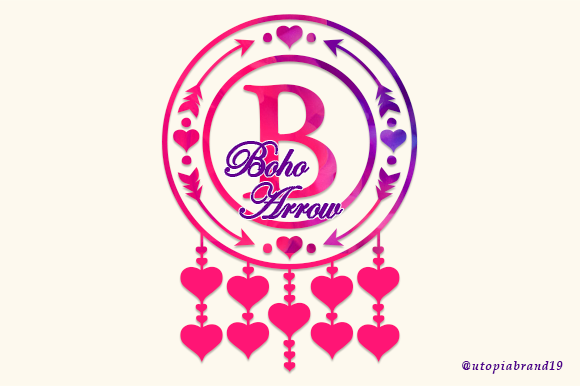 Boho Arrow Monogram for Thoughtful Editorial Design