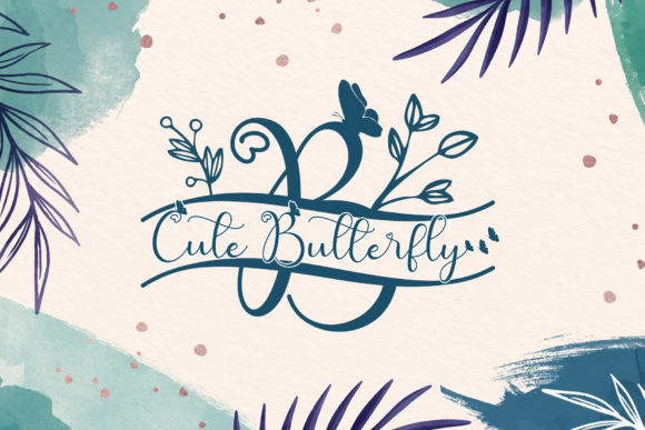 Cute Butterfly Monogram: A Font with Editorial Charm