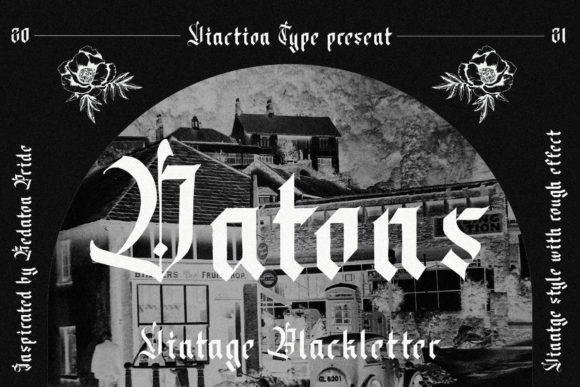 Datons Blackletter Font for Editorial Design and Publication Branding