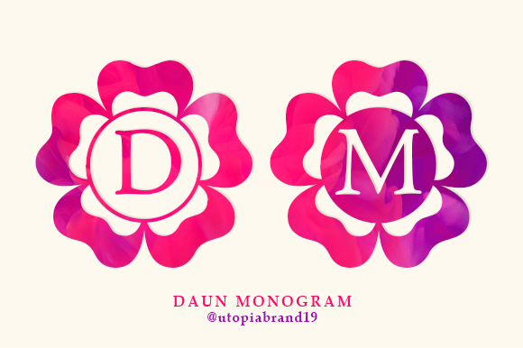 Daun Monogram: A Decorative Typeface for Brand Identity Projects