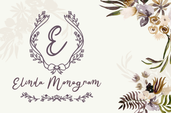 Elinda Monogram: A Decorative Font for Small Business Branding