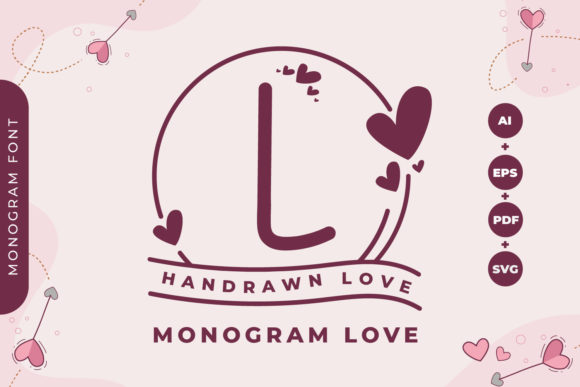 Monogram Handrawn Love: A Craft Font for Handmade Sellers