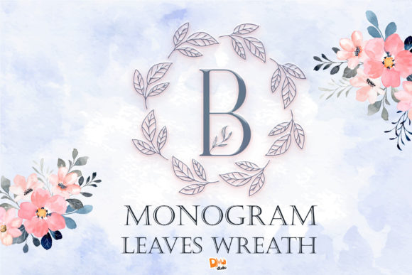 Monogram Leaves Wreath: A Decorative Font for Distinctive Branding