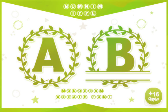 Monogram Wreath: A Decorative Font for Editorial Design and Branded Content