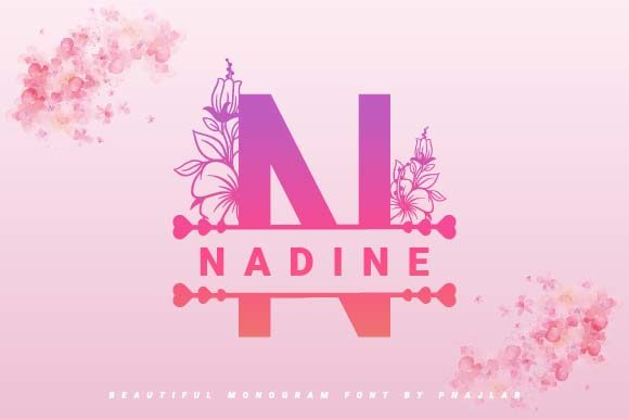 Nadine Flowers Monogram: A Decorative Font for Brand Storytelling
