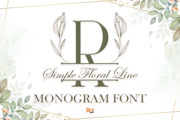 Simple Floral Line Monogram Adds Delicate Charm to Handmade Products