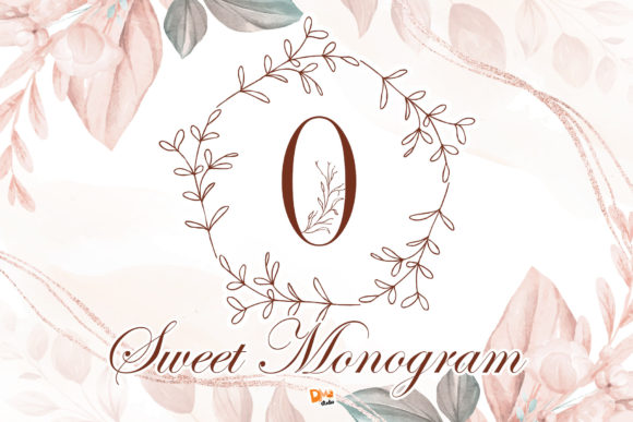 Sweet Monogram Wreath Font for Polished Branding