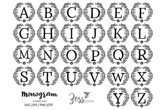Zoss Monogram: A Decorative Typeface for Handmade Sellers